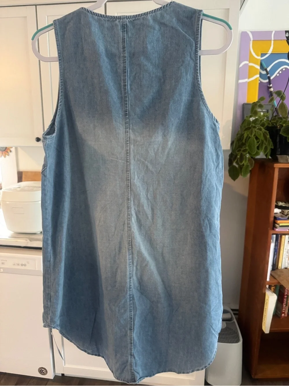 Cupshe NWT 100% Cotton Chambray Sleeveless Hi-Low Tunic medium - Picture 8 of 12